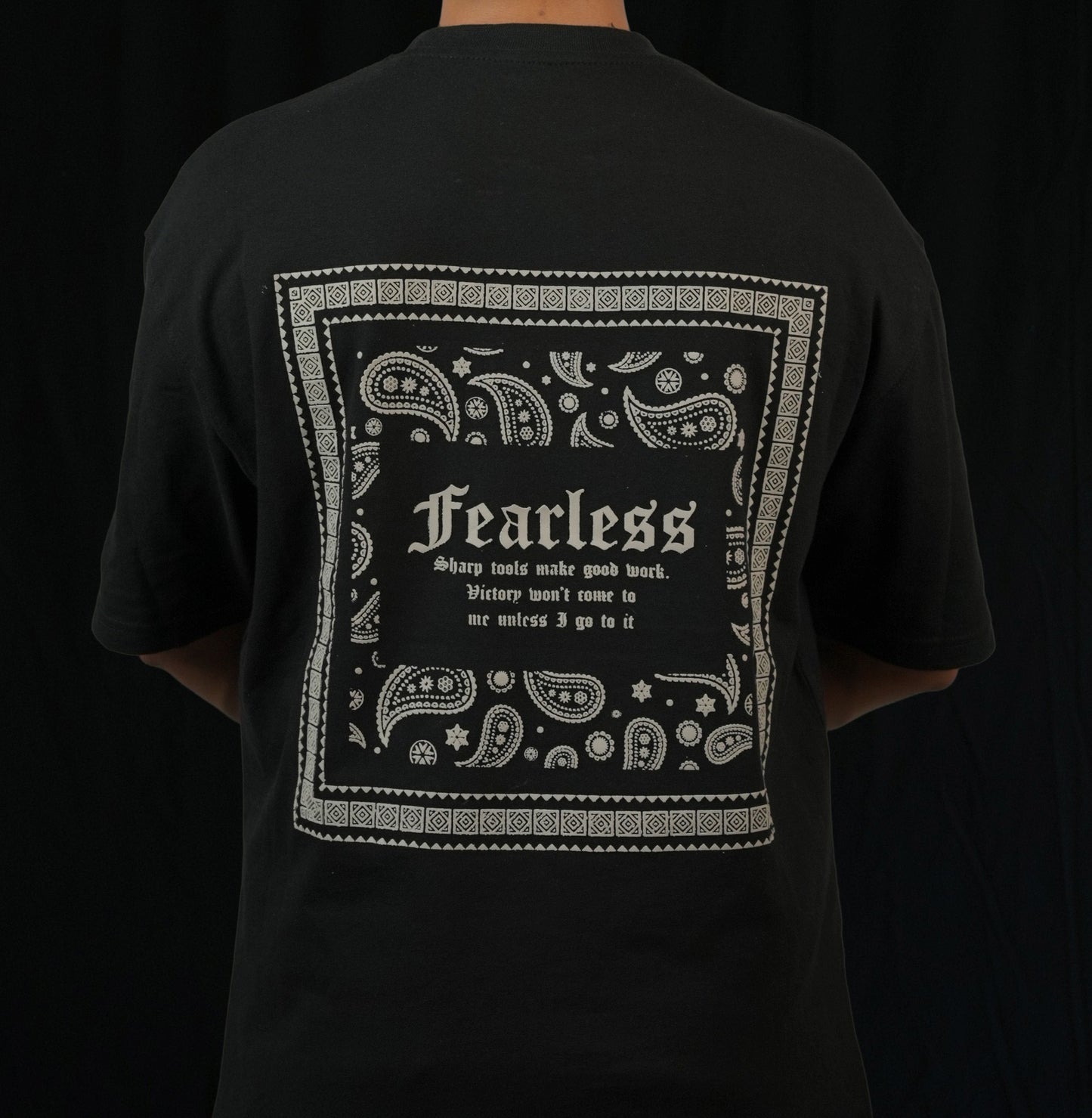 Black Oversized 3D Printed T-Shirt