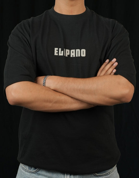 Black Oversized 3D Printed T-Shirt